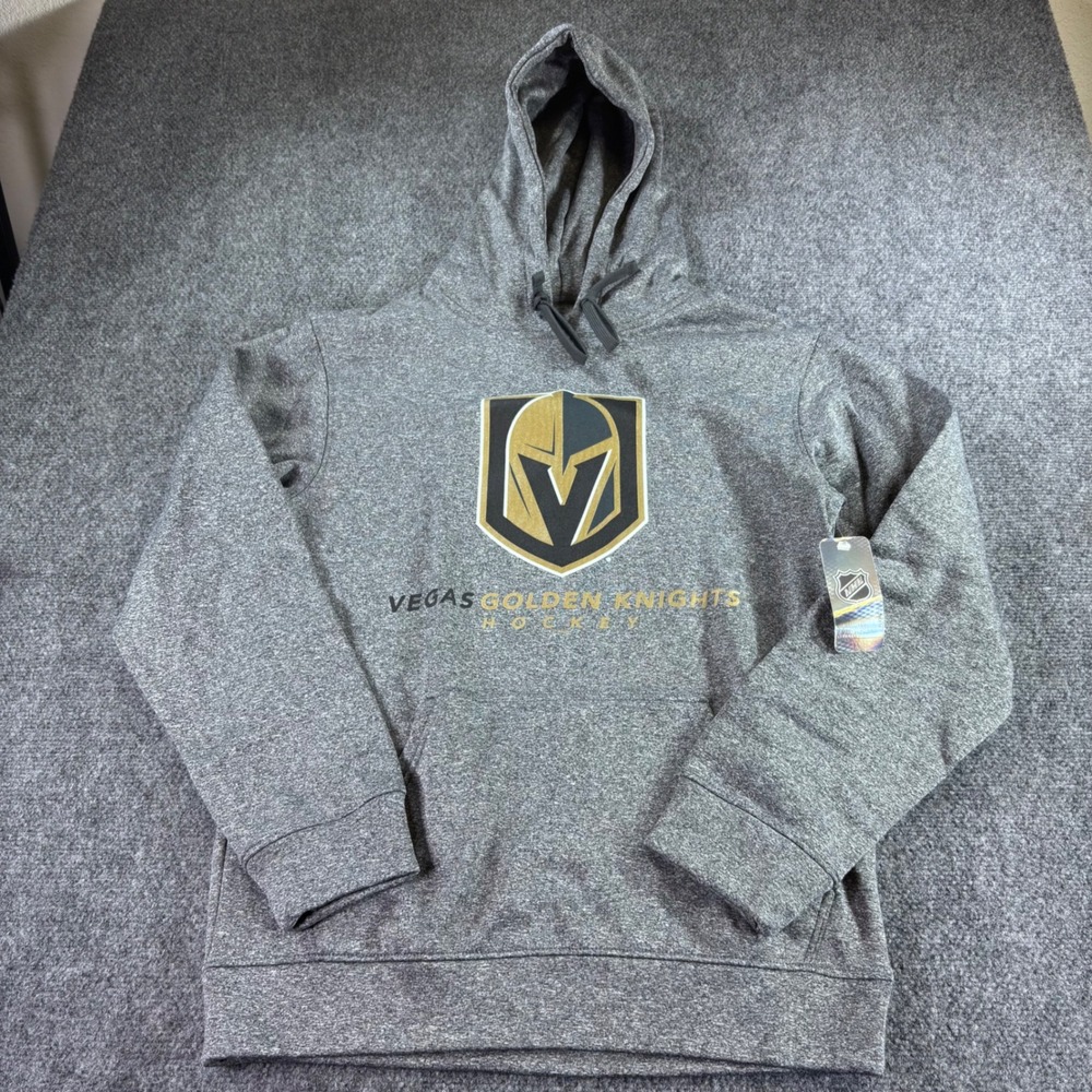 NHL Vegas Golden Knights Hoodie Mens Small Gray Polyester Pullover NWT Hockey